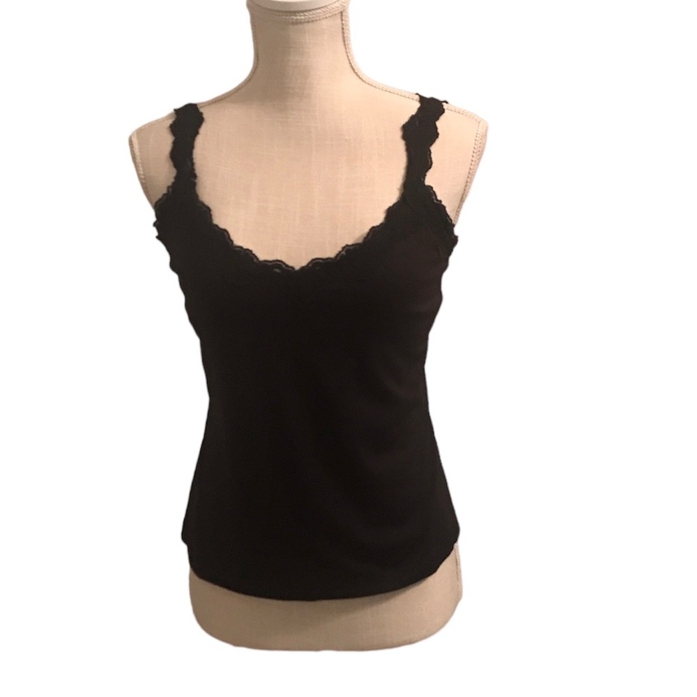 Black with lace straps top